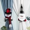 1 Pc Christmas Curtain Buckle Santa Snowman Curtain Tiebacks Cartoon Doll Curtain Holdback Fastener for Home Window Decoration