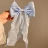 Mesh Barrette Bow Ribbon Hair Clips Sweet Gentle Girly Back Of Head Super Fairy Hairpins Advanced  Headwear Accessories