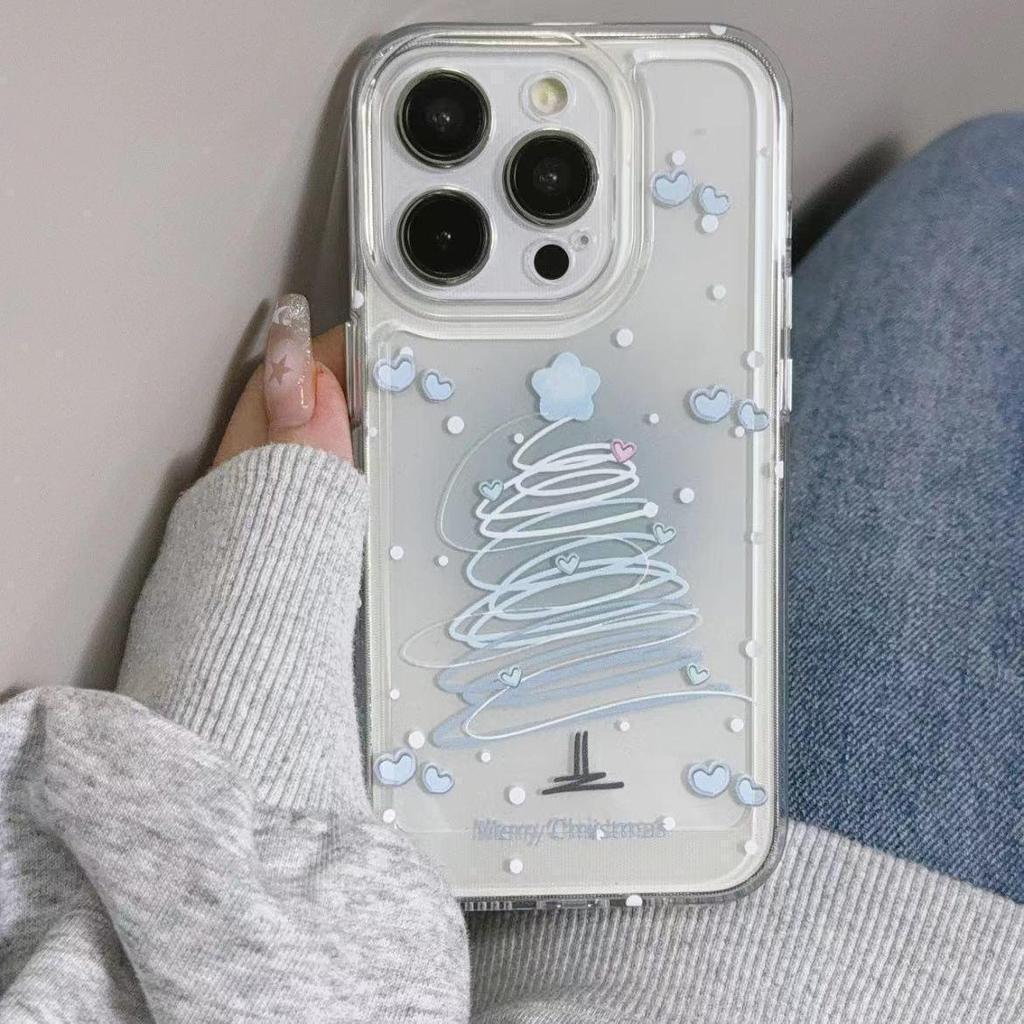 «Красочный мягкий чехол с изображением ретро-елочки для iPhone 11/12/13/14/16PROMAX»