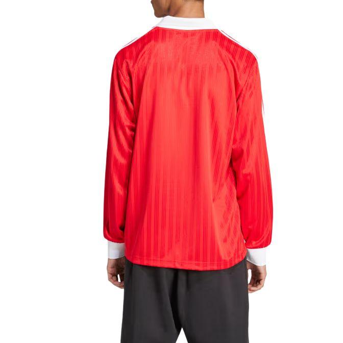 adidas Оригинальная футболка-поло Adicolor Piqué Striped Pattern Casual Sports с длинным рукавом для мужчин, цвет Crimson IX5226