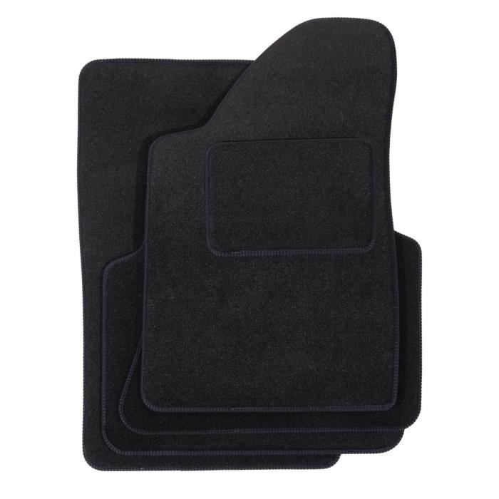 Tapis De Sol Noir Velours - J&amp;J AUTOMOTIVE - Renault Megane 1 - Sur Mesure - Antidérapant - Imperméable