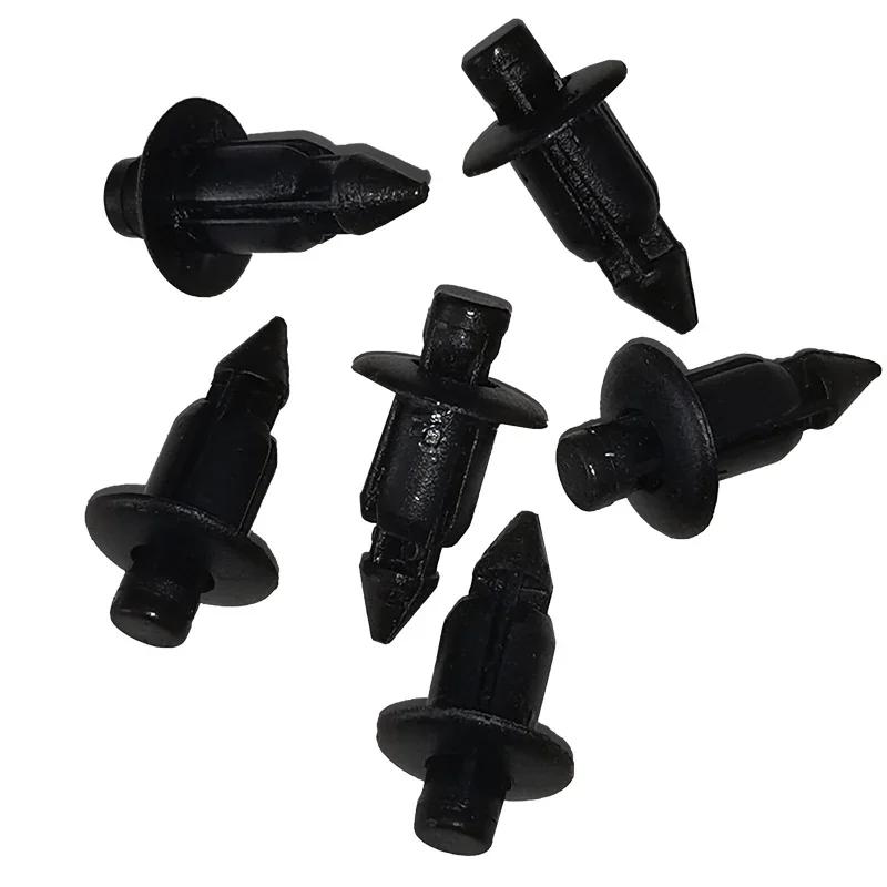 10/50Pcs 6mm Black Rivet Fairing Body Trim Panel Fastener Screw Clips For Honda ATV Motorcycle Accessories Auto Fastener & Clips