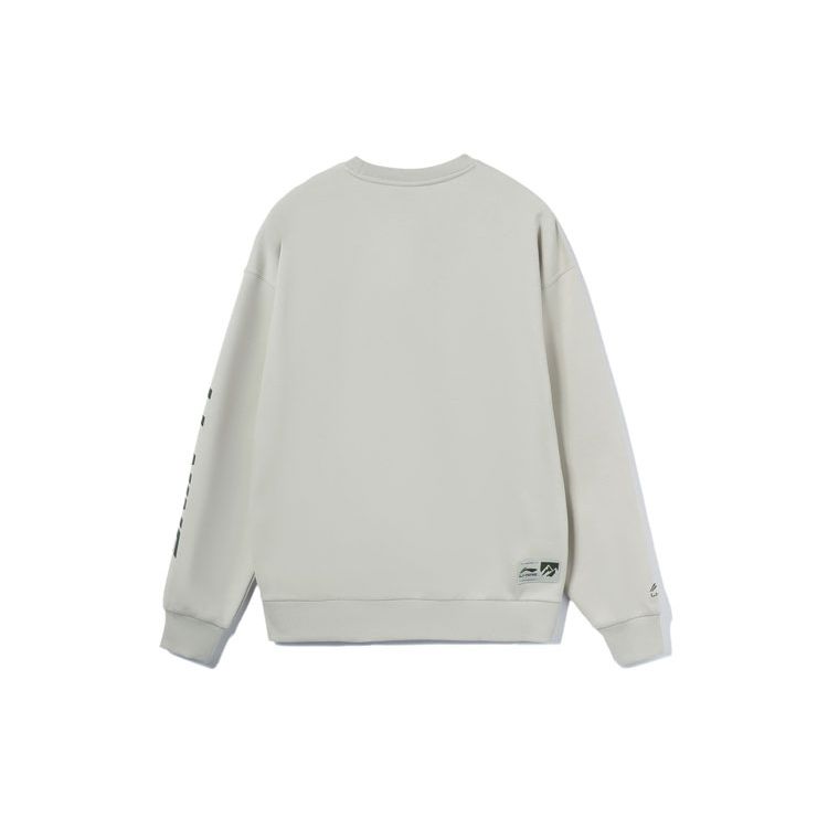 Li Ning Sports Trend Series Logo Флисовый теплый свободный пуловер Толстовка унисекс Толстовка серая AWDR853-8