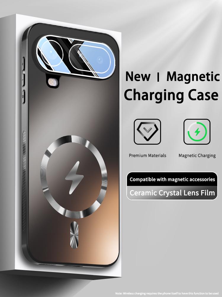 Чехол Air для Honor Magic 8 Pro, Магнитная зарядка, Износостойкий, Ударопрочный, Полное покрытие линз, Ударопрочный чехол
