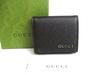 Оригинальный металлический логотип Черный кожаный кошелек для монет #a806 Восстановленный