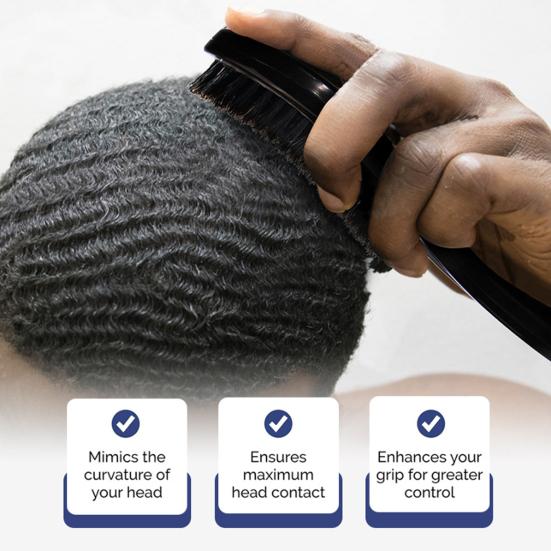 Men Beard Brush with Ergonomic Handle Nylon Boar Bristle Curved Wave Beard Straightener Brush Home Salon Men Mustache Grooming Styling Tools