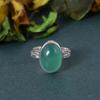 Кольцо с зеленым ониксом, сплошное кольцо, дизайнерское кольцо, эффектное кольцо, подарок на день рождения, серебро 925 пробы, кольцо для праздничной одежды, овальное кольцо