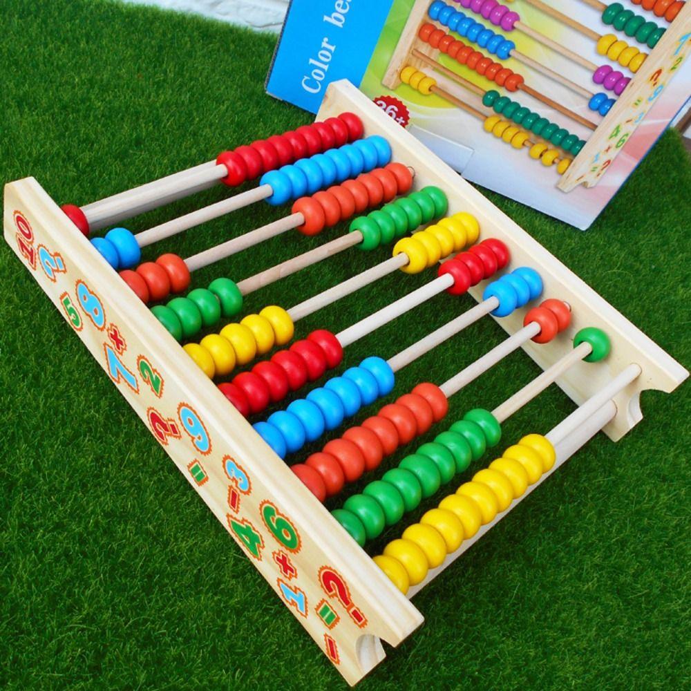 Wooden Abacus for Kids Montessori Toy Children Toys  Intelligence Development