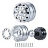 TRZX Aluminum Front Wheel Rim Hub Upgrade Parts for 1/14 Tamiya Trailer Truck RC Car (2pcs)