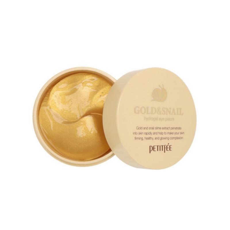 Petitfee Гидрогелевые патчи для глаз Gold & Snail (60 листов)
