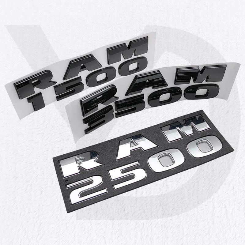 CVT3 ABS Car Fender Emblem Stickers for Dodge RAM1500 RAM2500 RAM3500 RAM 1500 2500 3500 Logo Rear Trunk Badge Decals Accessories