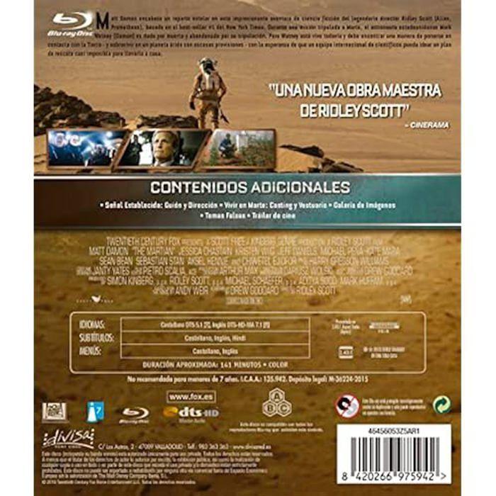 Blu-ray - marte - the martian - import - film de science-fiction - aventure spatiale