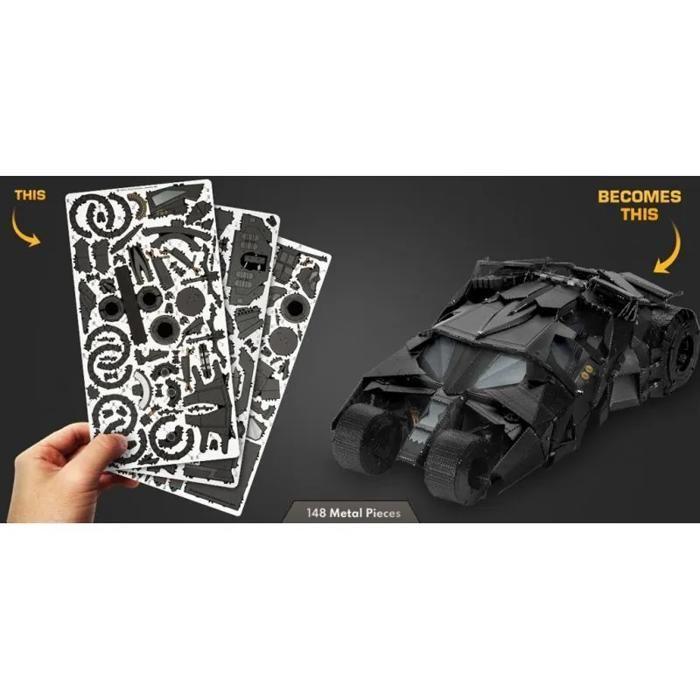 Puzzle 3D en métal - Metal Earth - Batman Tumbler™ - 3 feuilles - Difficile - Noir