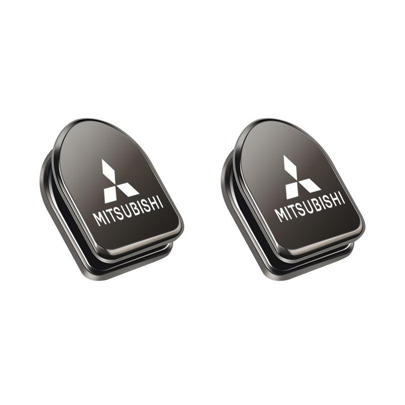 2Pcs Crystal Decoration Car Emblem Self Adhesive Mini Storage Hooks For Mitsubishi L200 Pajero Eclipse Cross Xpander Outlander