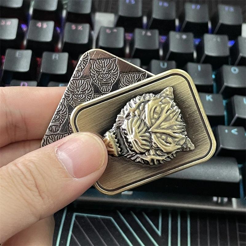 Игрушки-фиджеты для взрослых Металлический тактильный слайдер EDC Магнитные Новая голова тигра Игрушки для снятия тревоги и стресса Крутые штуки для мужчин