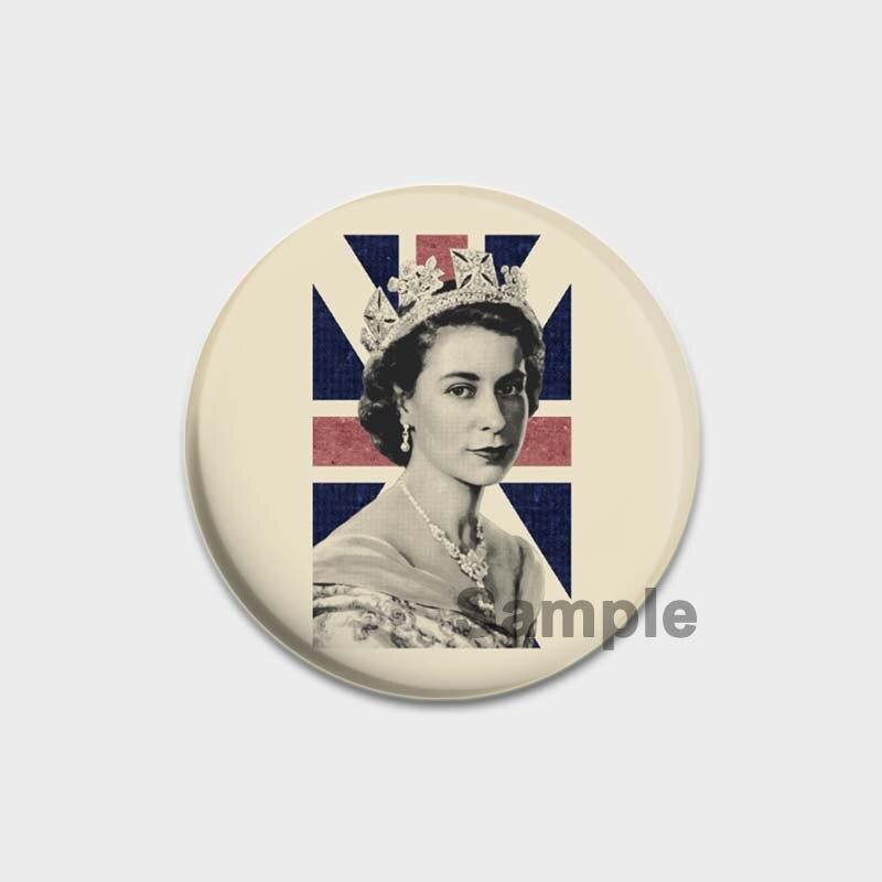 58 мм брошь на лацкан королевы Елизаветы II, брошь ручной работы, значки на рюкзаке, забавные броши из сплава для женщин, ювелирный аксессуар, праздничные подарки