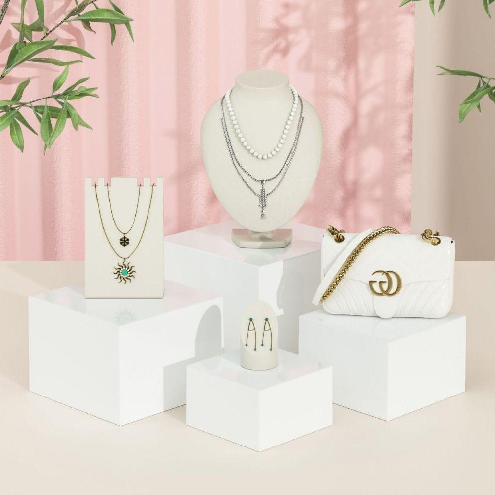 6pcs/set Square Buffet Riser Table Display Stand  For Party Wedding Toy Figure Jewelry Display