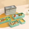 Трехслойные ланч-боксы с отделениями 1450 мл Ланч-бокс для взрослых студентов Ланч-бокс с вилкой ложкой Контейнер для хранения еды для микроволновой печи