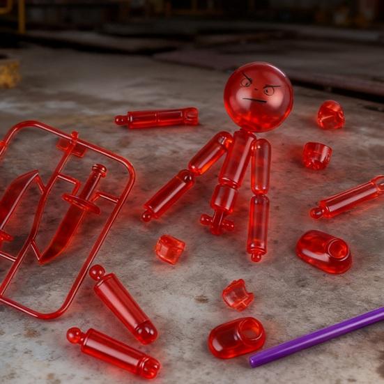 Подвижная фигурка стикмана с аксессуарами для самостоятельной сборки, игрушка-антистресс, подвижные суставы, стикман-фиджет, настольное украшение, для коллекционеров