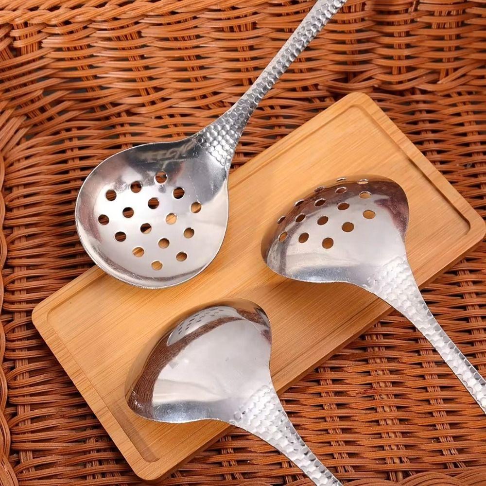 1/2Pcs Stainless Steel Soup Scoop 20cm Cooking Gadget  for Hot Pot Restaurant Eating