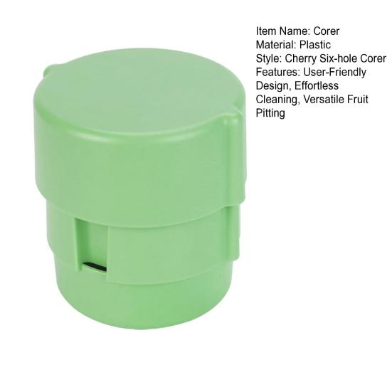 Инструмент для удаления косточек из вишни и оливок, многофункциональный инструмент для удаления косточек из нержавеющей стали с 6 отверстиями, легко очищаемый портативный инструмент для удаления косточек из фруктов