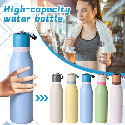 Изолированная бутылка для воды из нержавеющей стали с трубочкой для спорта и путешествий, без BPA, 24 унции,