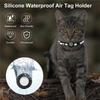 Reflective Pet Collar with Waterproof Tracker-Holder Adjustable Pet Nylon Collar CatsCollar Breakaway Safety Collar