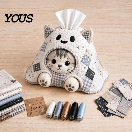 Стеганый Чехол для Салфеток, Выкройка, Коробка, Набор для Шитья DIY, Тема Хэллоуина, Лоскутное Шитье, Ремесло, Готический Набор, Чехол Ручной Работы, для Дома И Дома с Привидениями