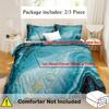 Comforter Green Blue Gold Marble Hd Digital Printing Bedding Set Soft Comfortable For Bedroom Guest Room