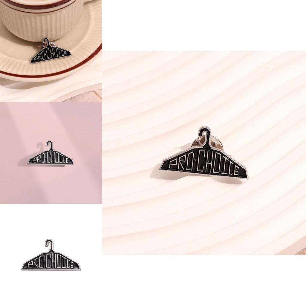 Hanger Unique Black Design Metal Brooch Pin Featuring Cute Cartoon Characters For Trendy Fashion