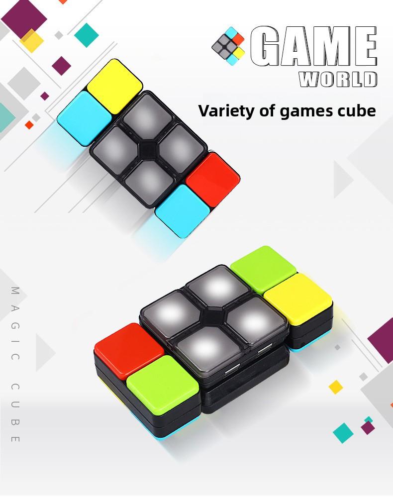 Электронная ручная новая игра с точками, игрушки-антистресс, логическая, переворотная, скользящая, 4 игровых режима, сменная головоломка, кубик Рубика, музыкальная игрушка