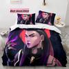 Игровой комплект постельного белья Valorant Односпальный Двуспальный Полный Королевский Размеры Размеры Комплект постельного белья Для взрослых Детей Спальня Комплекты пододеяльников 3D Печать Аниме 037