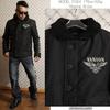 Eagle Emblem Deck Jacket Embroidery Military Black XL [Banson] N-1 NVJK-2210