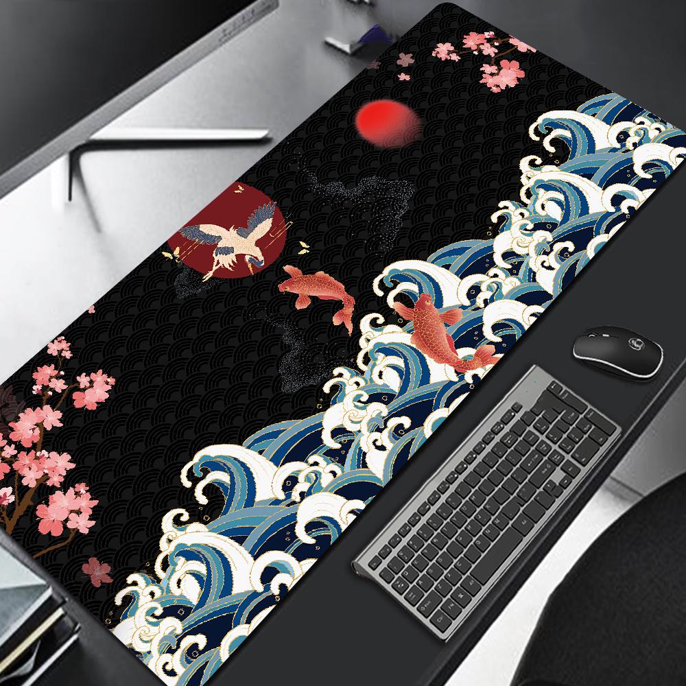 Koi Gaming Mouse Pads Large Gamer Mousepads Taichi Neutral Table Mats Computer Mousepad Company Big Desk Pad 100x50cm Mouse Mat