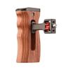 Adjustable Wooden Camera Cage Handle Left/Right Side Hand Grip 3/8 Inch Screw ARRI-Style Mount with