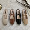 Flats Shoes Women Design Women's Mules Heel Summer Elegant Pointed Toe Slippers Ladies Casual Outdoor Candy Colors Slides