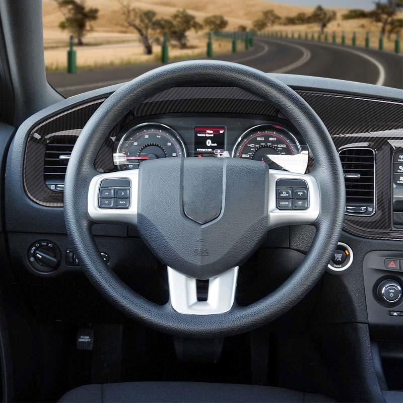 Наклейки на крышку приборной панели с центральным управлением для Dodge Charger 2011-2014, автомобильные аксессуары из АБС-пластика