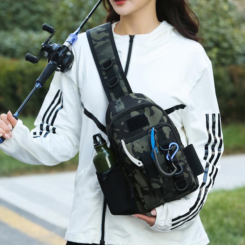 Новая нагрудная сумка Luya, многофункциональная, для активного отдыха, спорта, досуга, тактическая, из холста, сумка кроссбоди, водонепроницаемая, портативная, сумка для хранения удочек