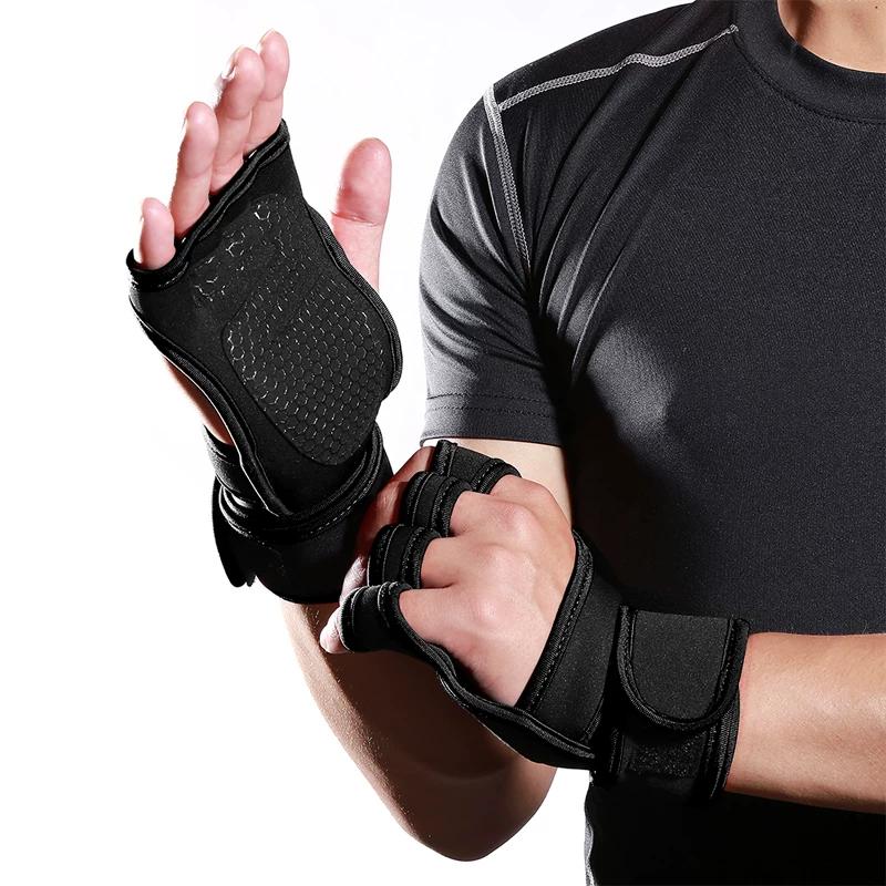 Hard Pull Gloves Pull-up Dumbbell Single Parallel Bars Training Auxiliary Strap Fitness Male Grip Athletic Wristguards Female Palm Protector