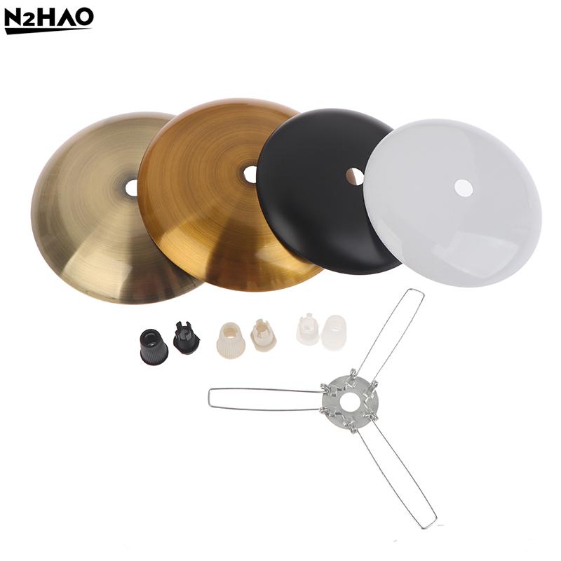 1Set Stainless Steel Flying Saucer Arc Cover Tray Pendant Lamp Ceiling Lamp Accessories Three Forks Fixing Spring + Tension Head