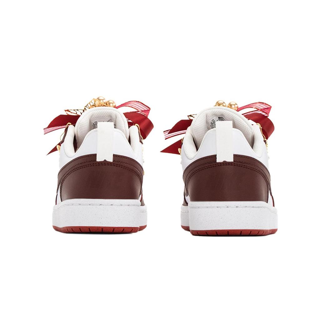 Nike Court Borough Box, Wedding Shoes GS Auspicious Dragon And Phoenix Slip Resistant Abrasion Resistant Low top DV5456-137(TeamA-S-BOX)