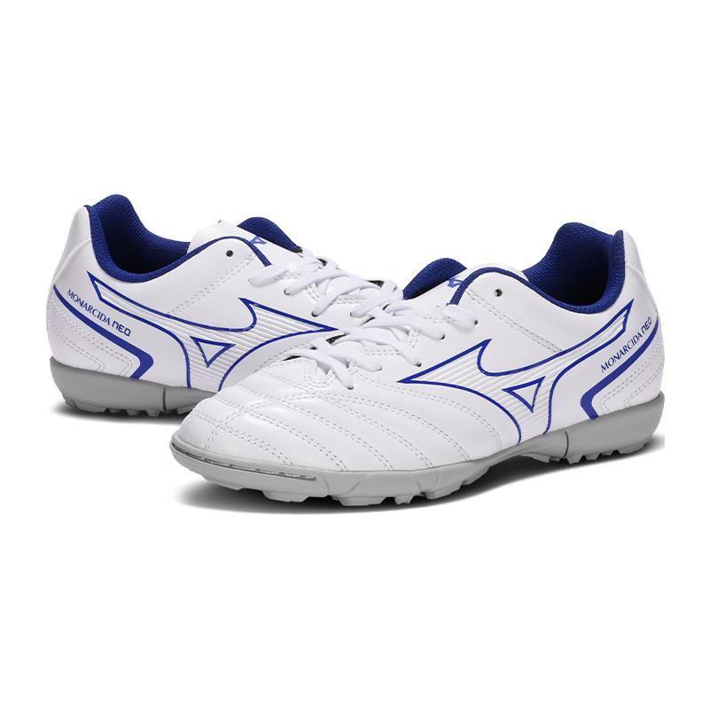 Mizuno Monarcida Artificial Turf Durable Low-Top Kids Soccer Shoes Kids Soccer Shoes White Blue P1GE222525
