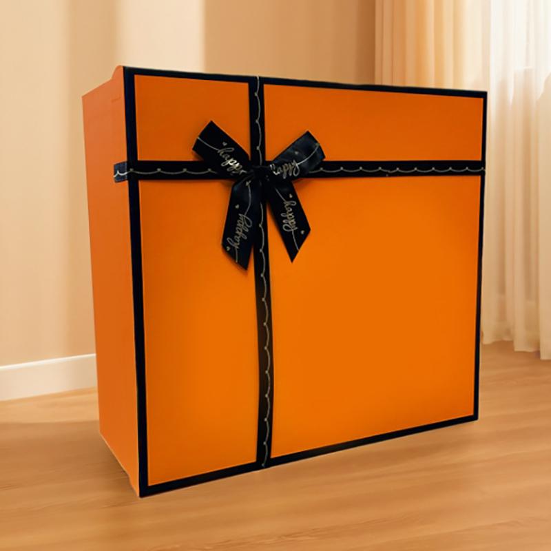 Orange Bow Gift Box Premium Gift Box Wedding Gift Box Birthday Valentine Gift Wrap Gift Box