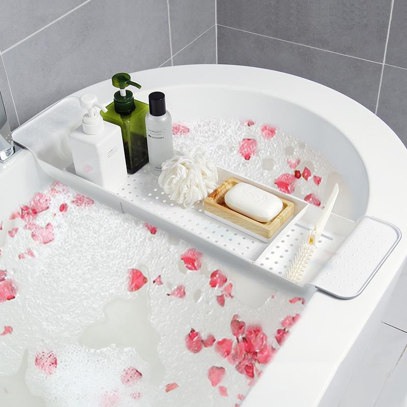 Полка для ванны выдвижная поднос для ванны для ванной полка для душа пластиковая полка для ванны полка для хранения полотенец и книг аксессуары