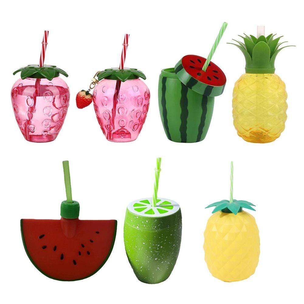 Watermelon Lemon Water Bottle Cartoon Fruit Drinkware Lovely Fruit Cup Summer