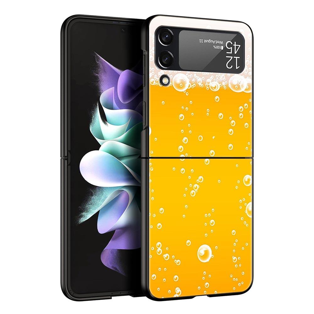 Летний чехол для телефона с пузырьками в виде алкоголя для Samsung Galaxy Z Flip 3 4 5, складной чехол для Samsung Z Flip3 Flip4, жесткий чехол-бампер из ПК