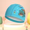 Children's Waterproof Silicone Swim Cap with Ear Protection for Large Head Circumference - Comfortable Fit for Boys and Girls.
