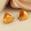 Japanese and Korean Simple Striped Ear Clip Female Temperament Wild Ring for Girlfriend Chic Valentine's Day Gift Trendy