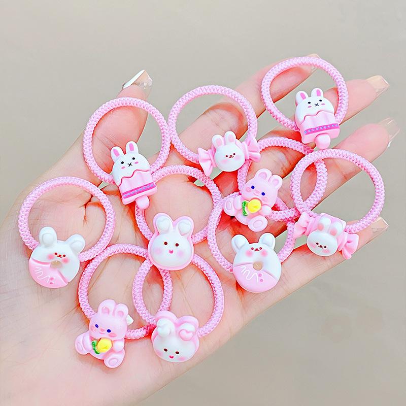 10 шт., милый бантик, эластичная лента для волос, веревка для волос с героями мультфильмов для девочек, милый держатель для хвоста, резинка для волос, детские резинки для волос, резинки для волос