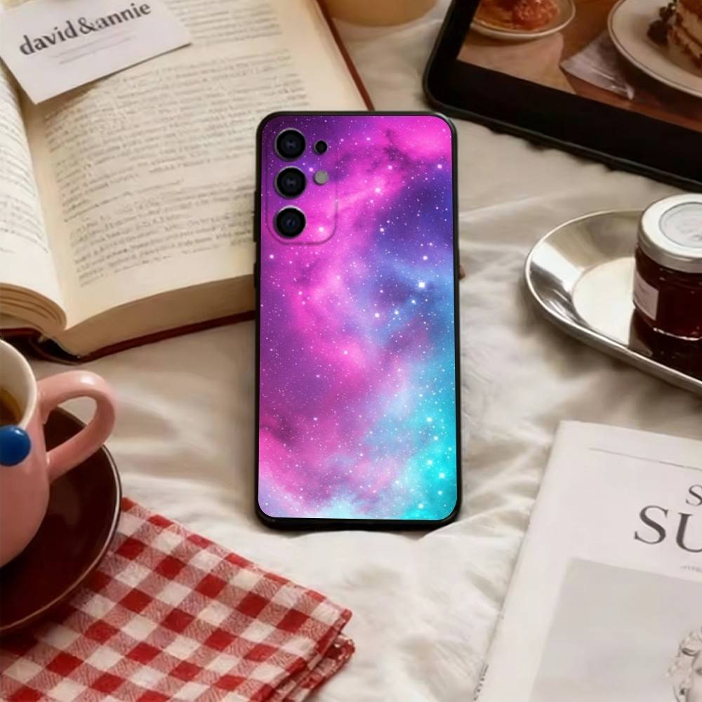 Минималистичный чехол для телефона «Звездное небо» для Samsung S25, S24, S21, S22, S23, S30, Ultra, S20, Plus, Fe, Мягкий силиконовый черный чехол
